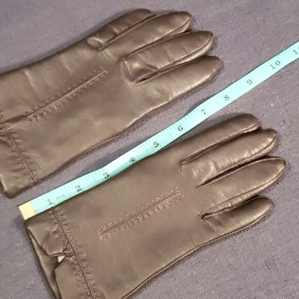 ‎Downholme Vegan faux Leather Gloves, dark brown